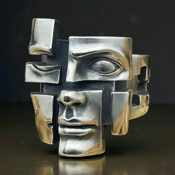 Anillo Rostro Abstracto – Arte que llevas contigo